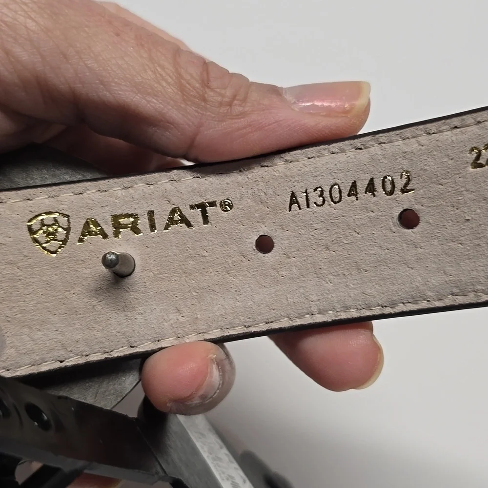 {Ariat} Girl's Embroidered Thunderbird Buckle Belt Brown